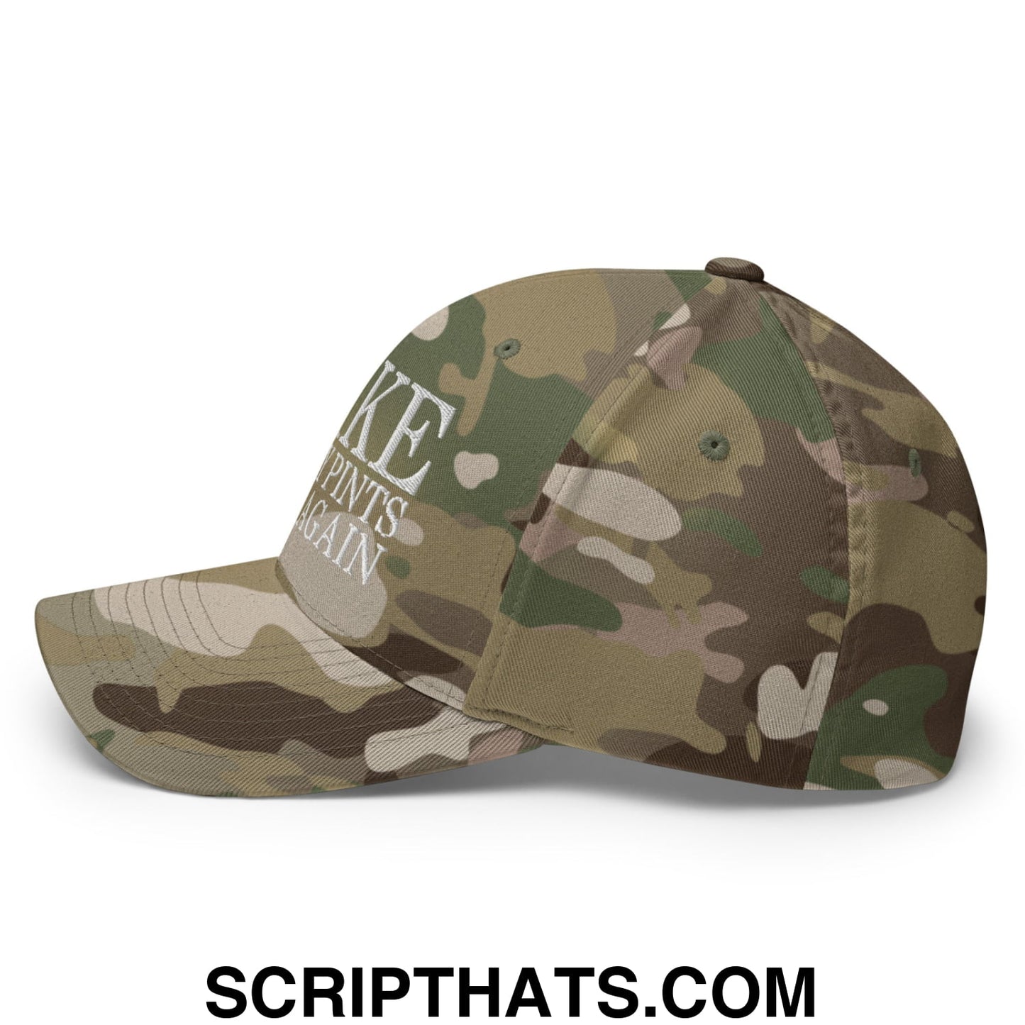 Make Creamy Pints Great Again Ireland Flag Embroidered Stretch Fit Baseball Hat Multicam Green