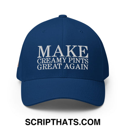 Make Creamy Pints Great Again Ireland Flag Embroidered Stretch Fit Baseball Hat Royal Blue
