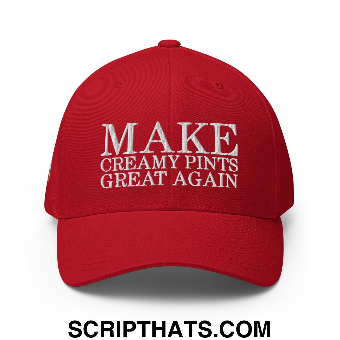Make Creamy Pints Great Again Ireland Flag Embroidered Stretch Fit Baseball Hat Red