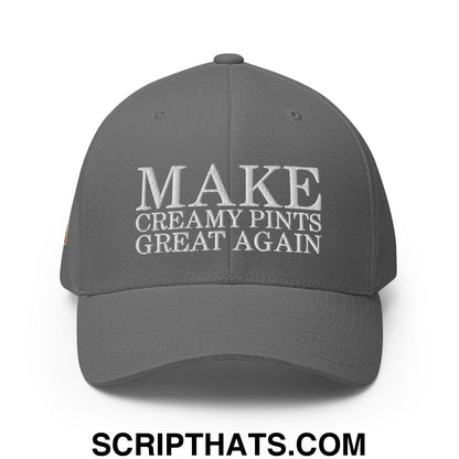 Make Creamy Pints Great Again Ireland Flag Embroidered Stretch Fit Baseball Hat Grey