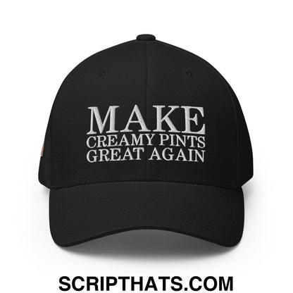 Make Creamy Pints Great Again Ireland Flag Embroidered Stretch Fit Baseball Hat Black