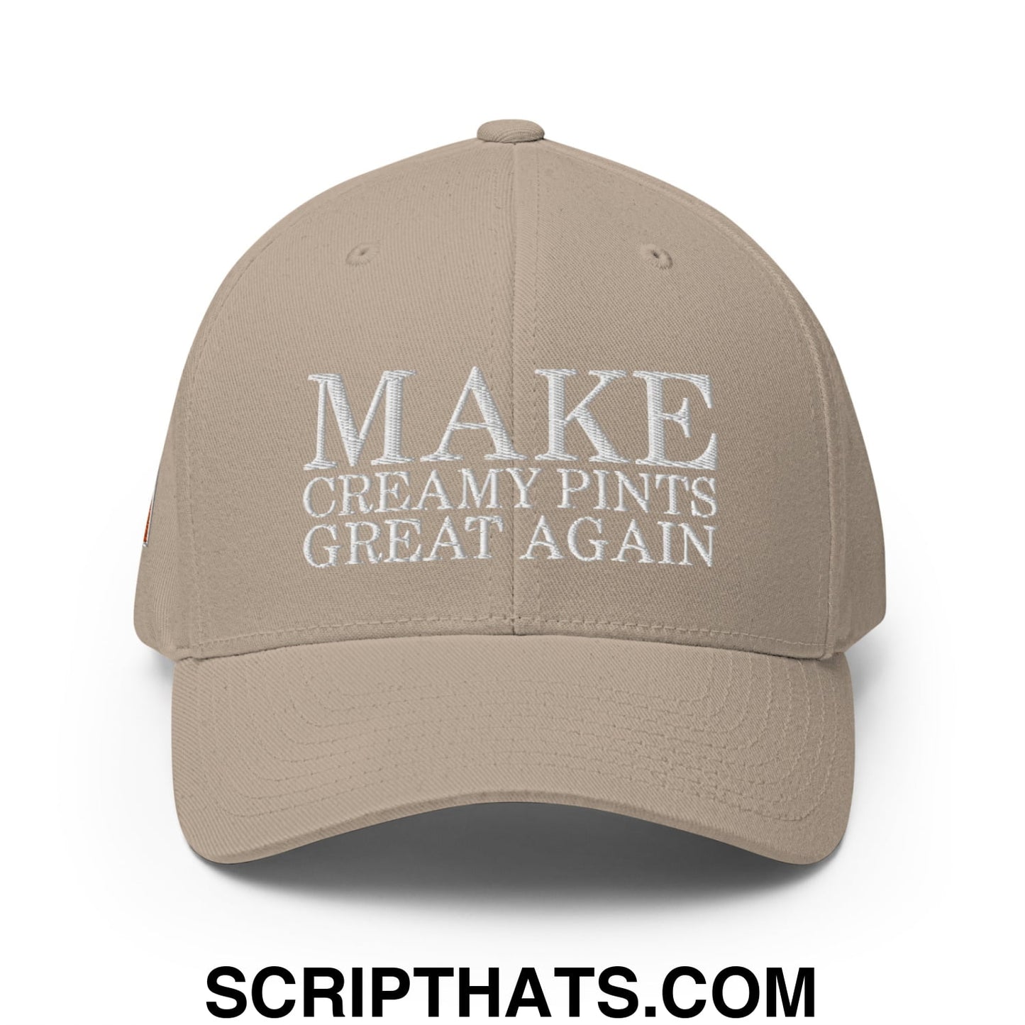 Make Creamy Pints Great Again Ireland Flag Embroidered Stretch Fit Baseball Hat Khaki