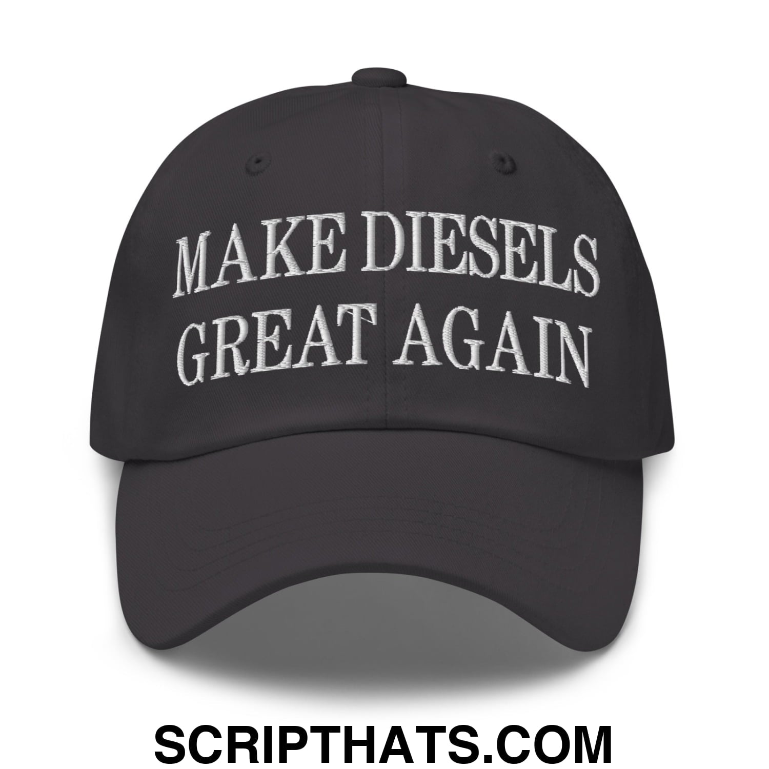 Make Diesels Great Again Embroidered Unstructured Dad Hat Dark Grey