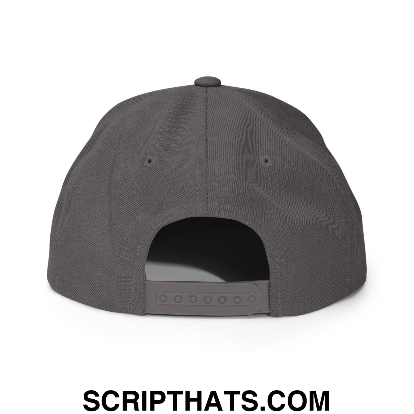 Make Dogs Safe Again Embroidered Flat Bill Brim Snapback Hat Dark Grey