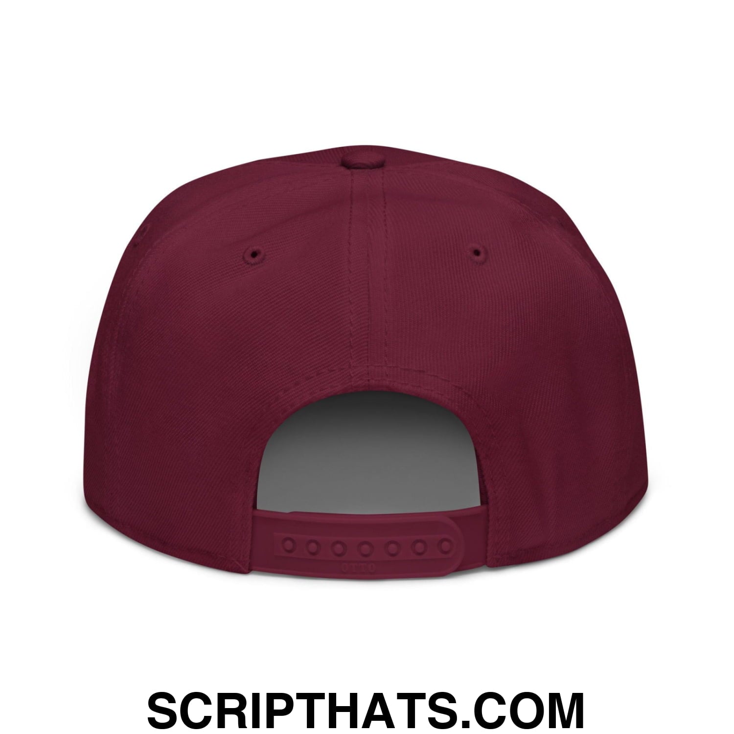 Make Dogs Safe Again Embroidered Flat Brim Bill Snapback Hat Burgundy maroon
