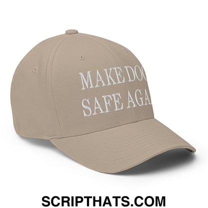 Make Dogs Safe Again Embroidered Stretch Fit Baseball Hat Khaki