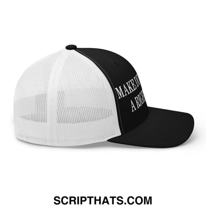 Make Due Process a Right Again Embroidered Mesh Trucker Hat Black White