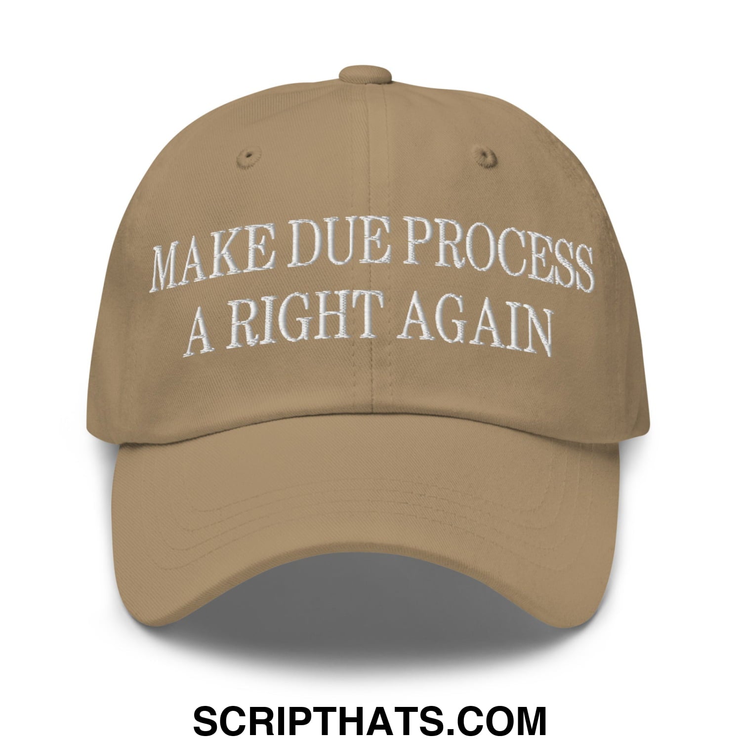 Make Due Process a Right Again Embroidered Unstructured Dad Hat Khaki