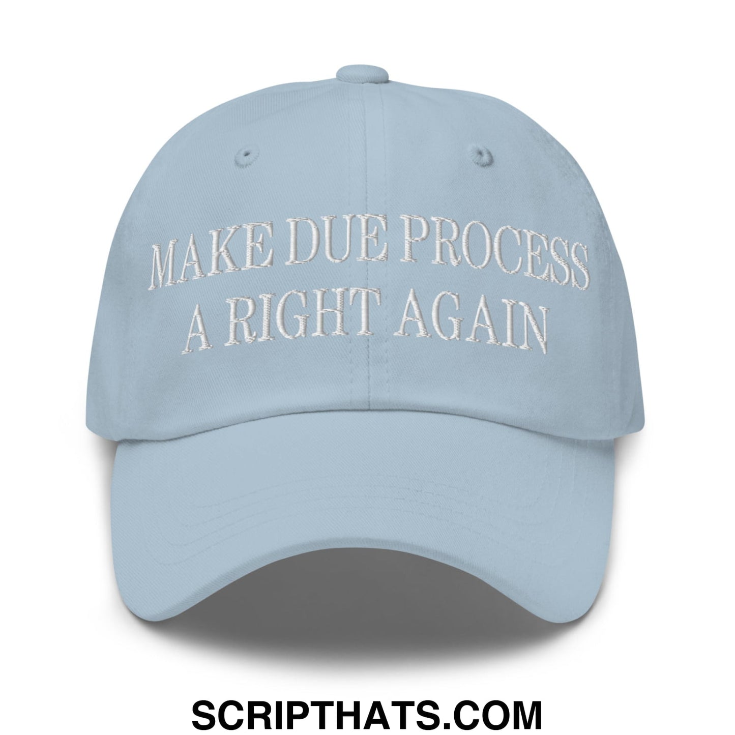 Make Due Process a Right Again Embroidered Unstructured Dad Hat Light Blue