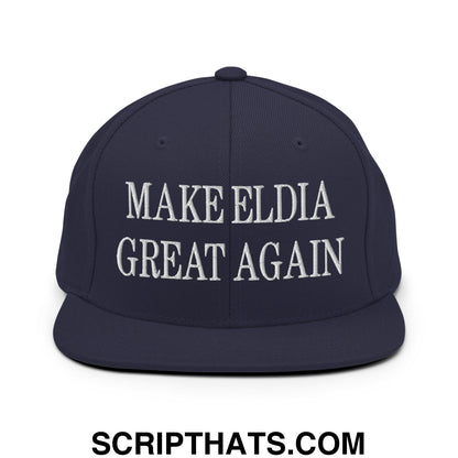 Make Eldia Great Again Embroidered Flat Bill Brim Snapback Hat Navy