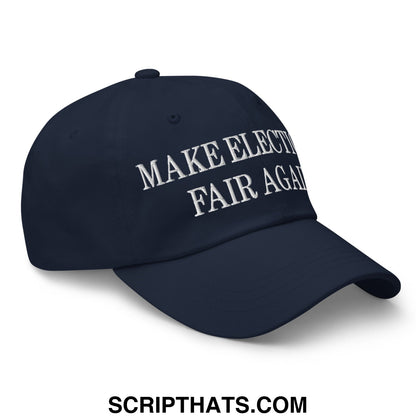 Make Elections Fair Again Embroidered Unstructured Dad Hat Navy