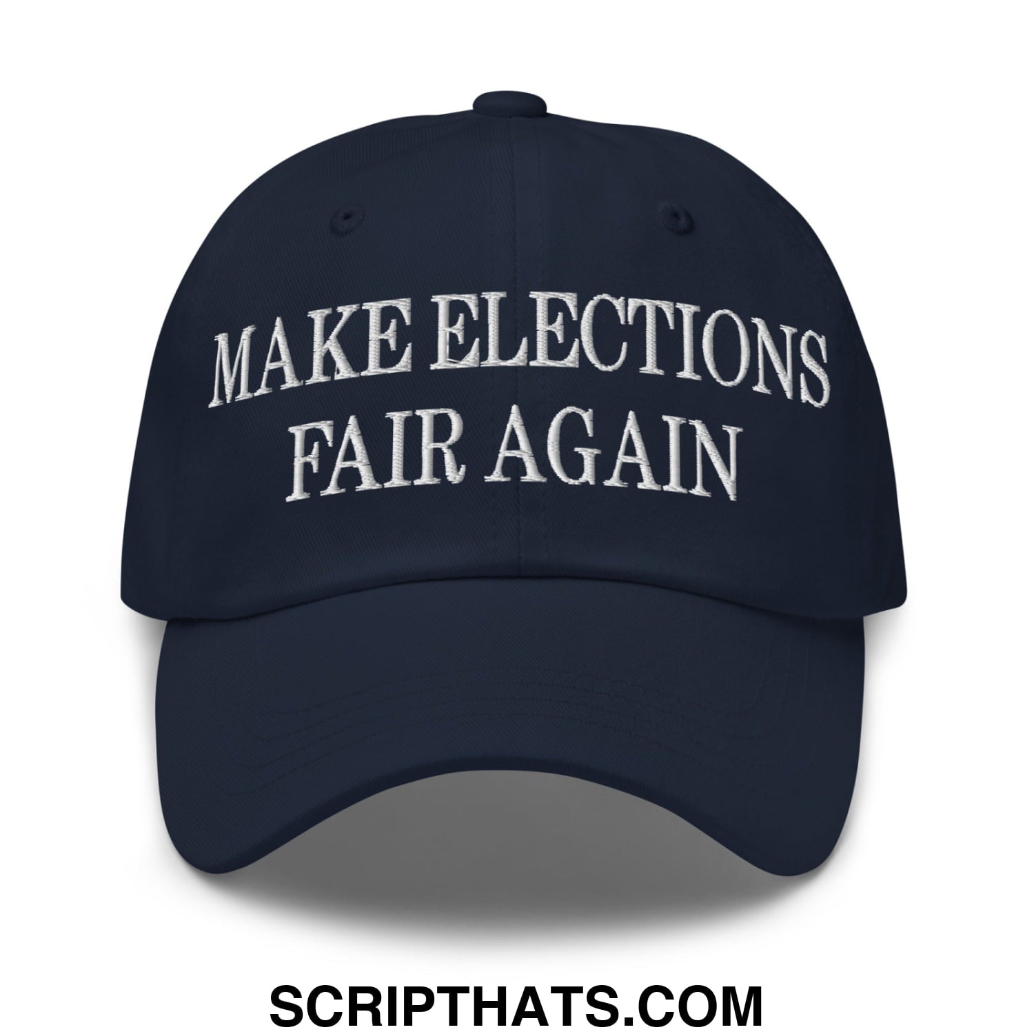 Make Elections Fair Again Embroidered Unstructured Dad Hat Navy