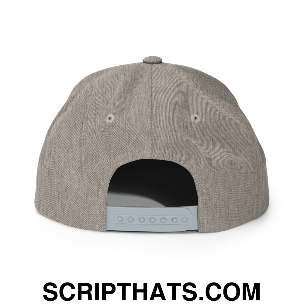 Make Elections Free Again Embroidered Flat Bill Brim Snapback Hat Heather Grey