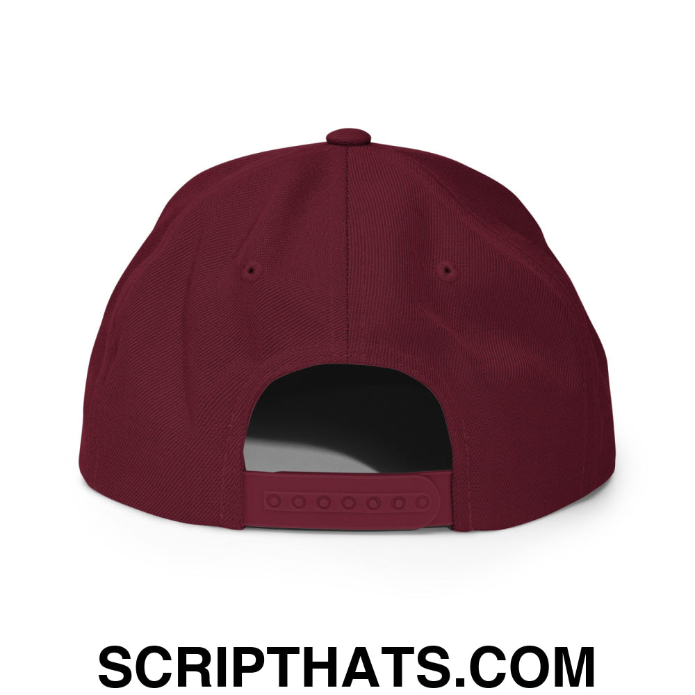 Make Elections Free Again Embroidered Flat Bill Brim Snapback Hat Maroon