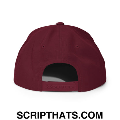 Make Elections Free Again Embroidered Flat Bill Brim Snapback Hat Maroon