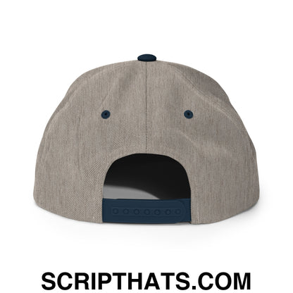 Make Elections Free Again Embroidered Flat Bill Brim Snapback Hat Heather Grey Navy