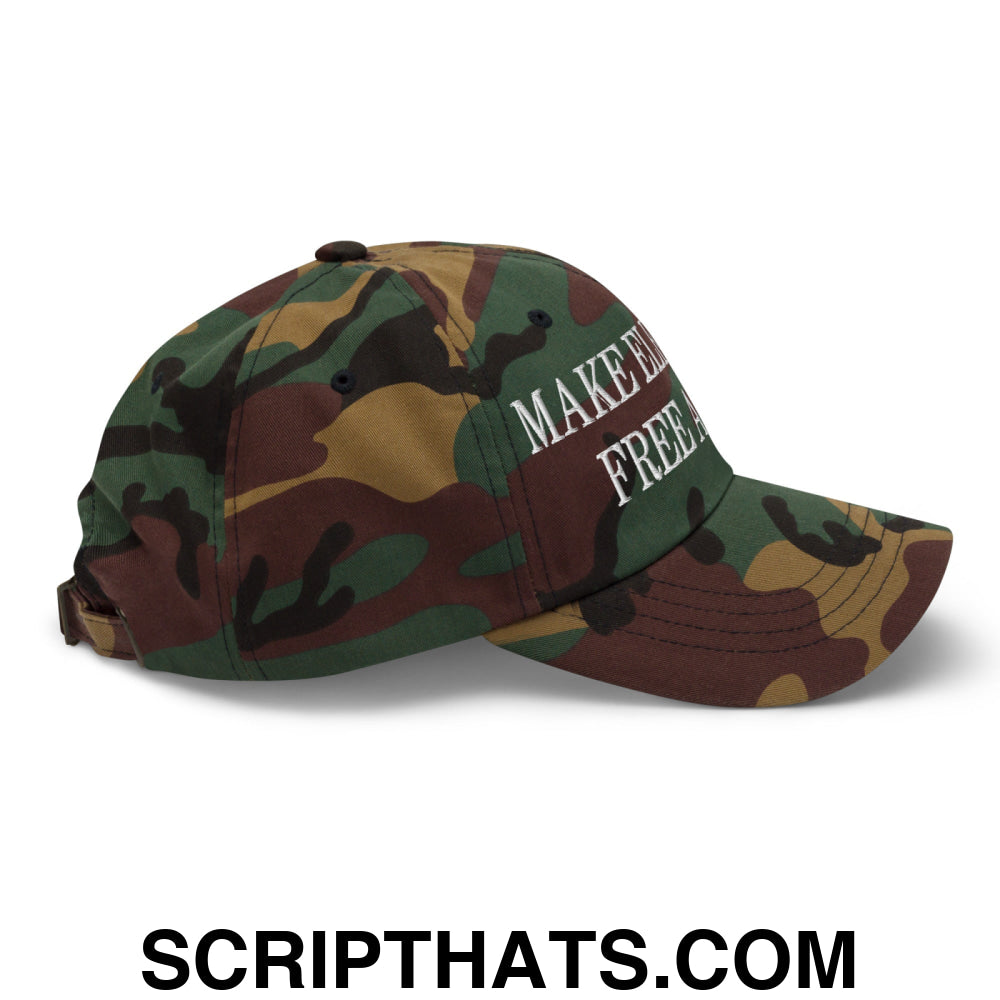 Make Elections Free Again Embroidered Unstructured Dad Hat Green Camo