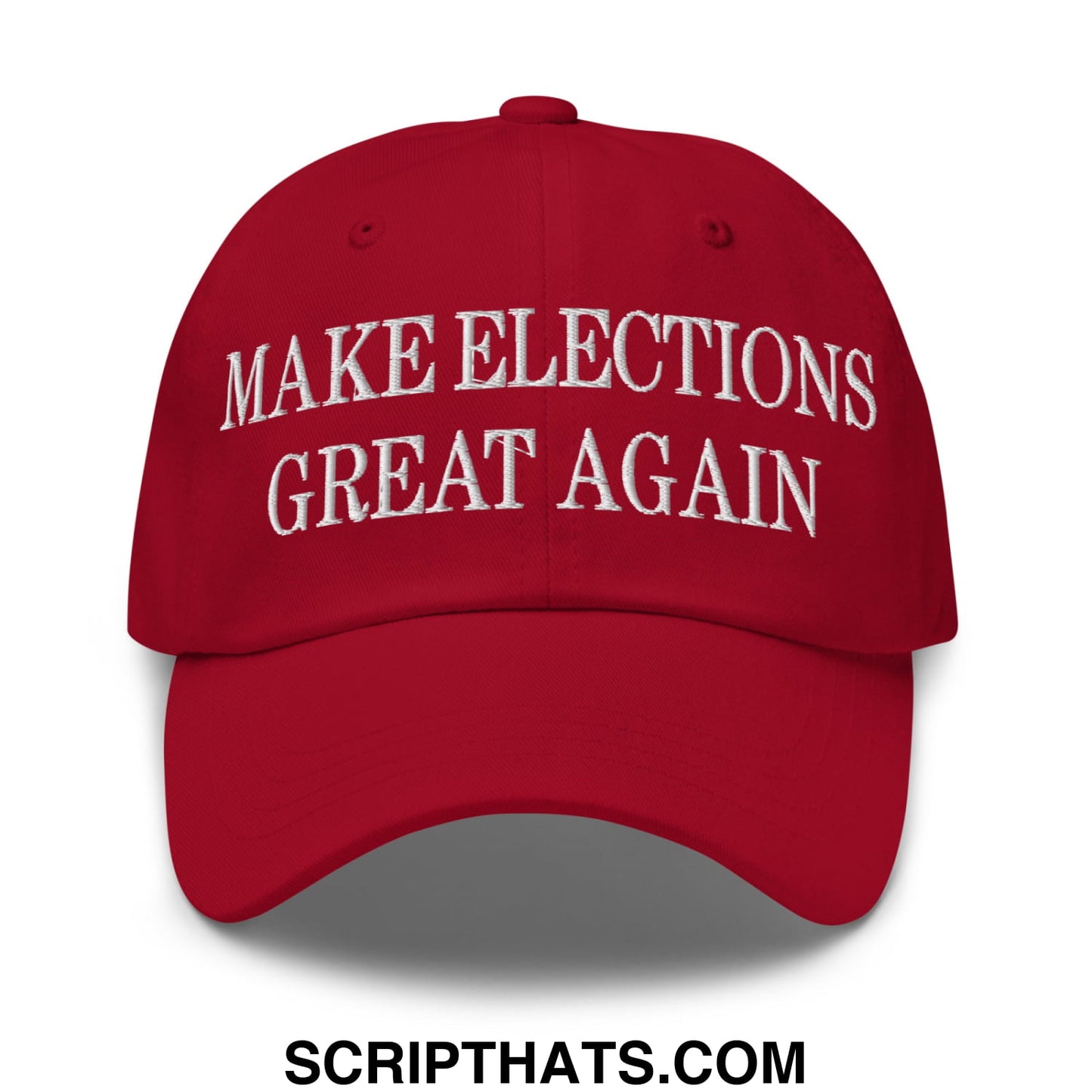 Make Elections Great Again Embroidered Unstructured Dad Hat Cranberry