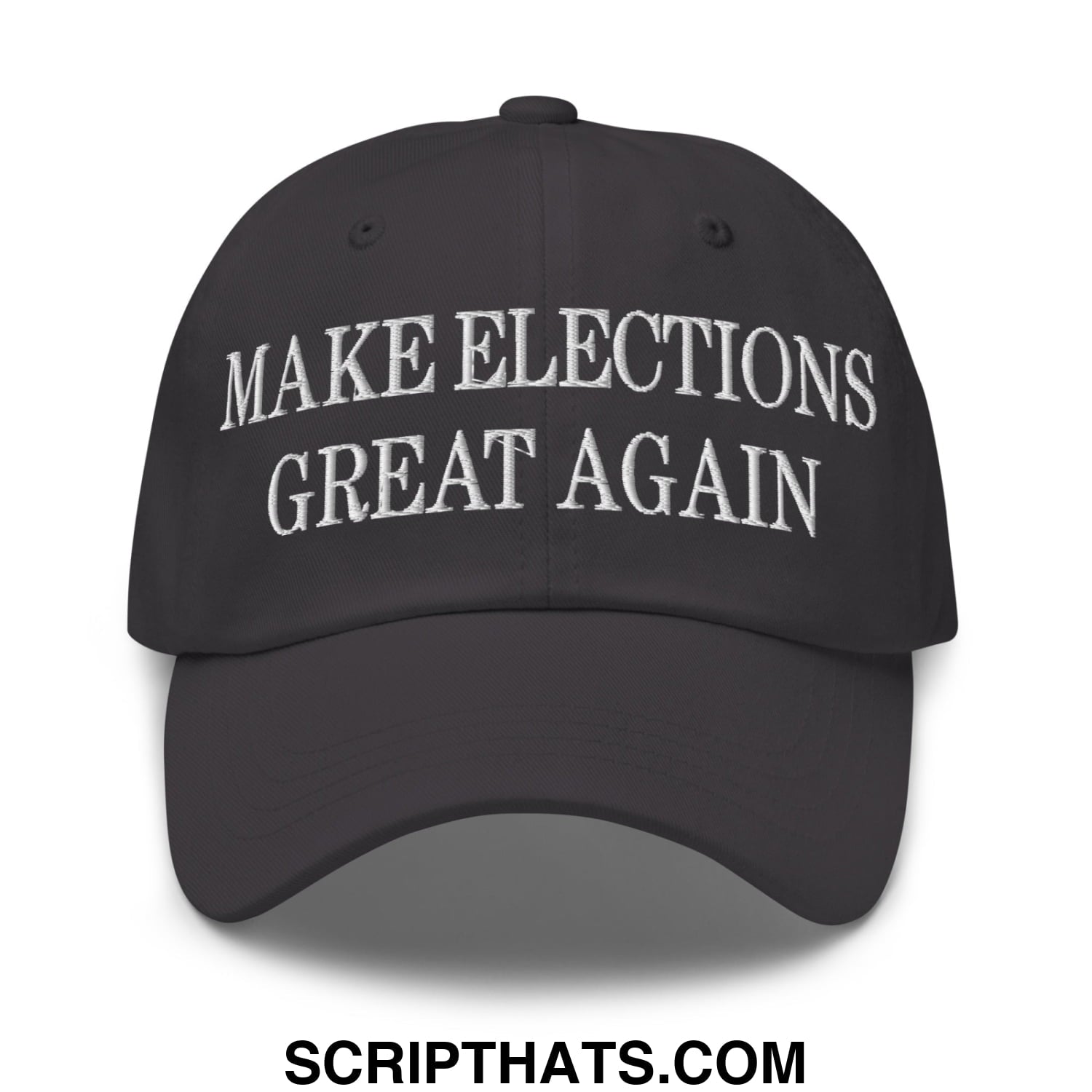 Make Elections Great Again Embroidered Unstructured Dad Hat Dark Grey