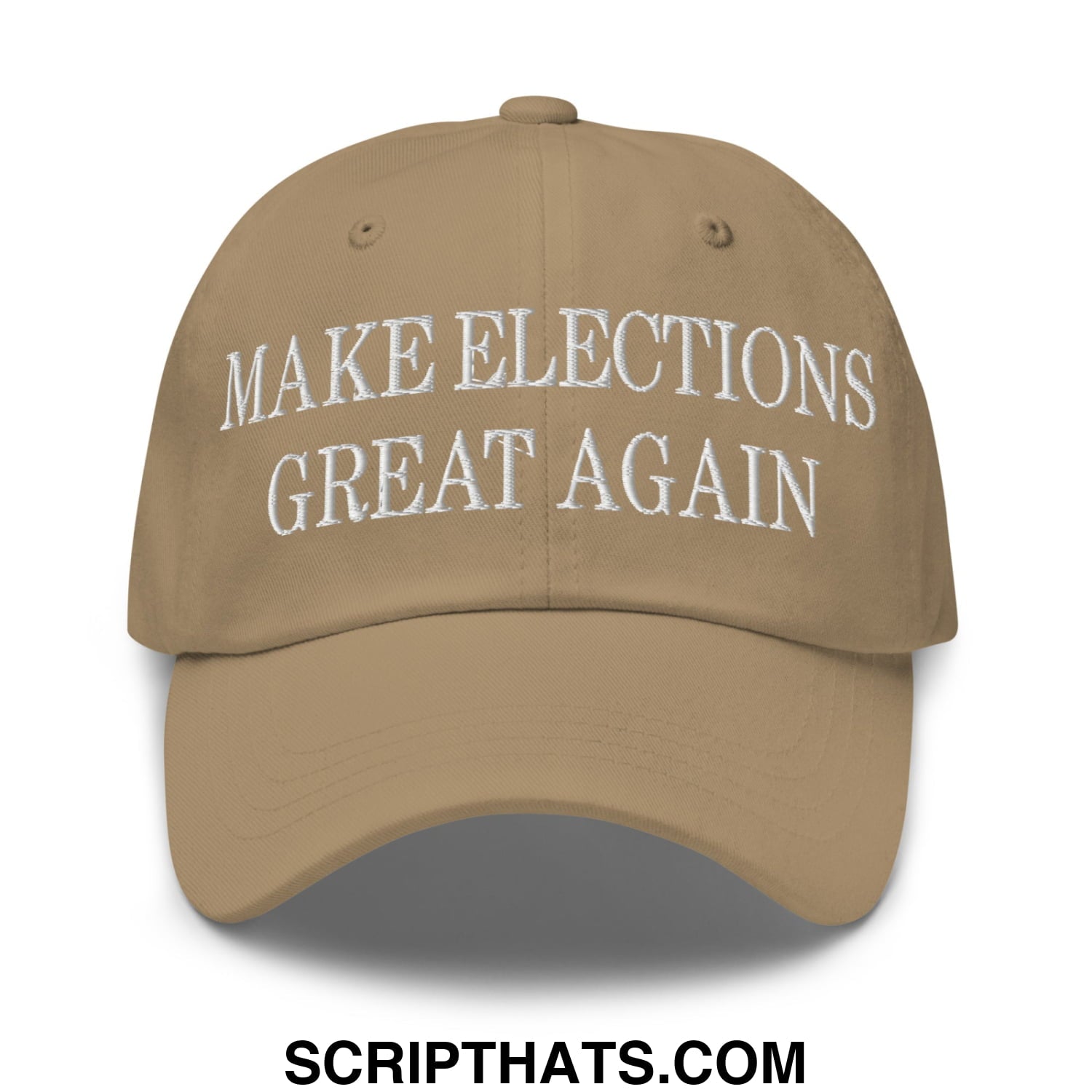 Make Elections Great Again Embroidered Unstructured Dad Hat Khaki