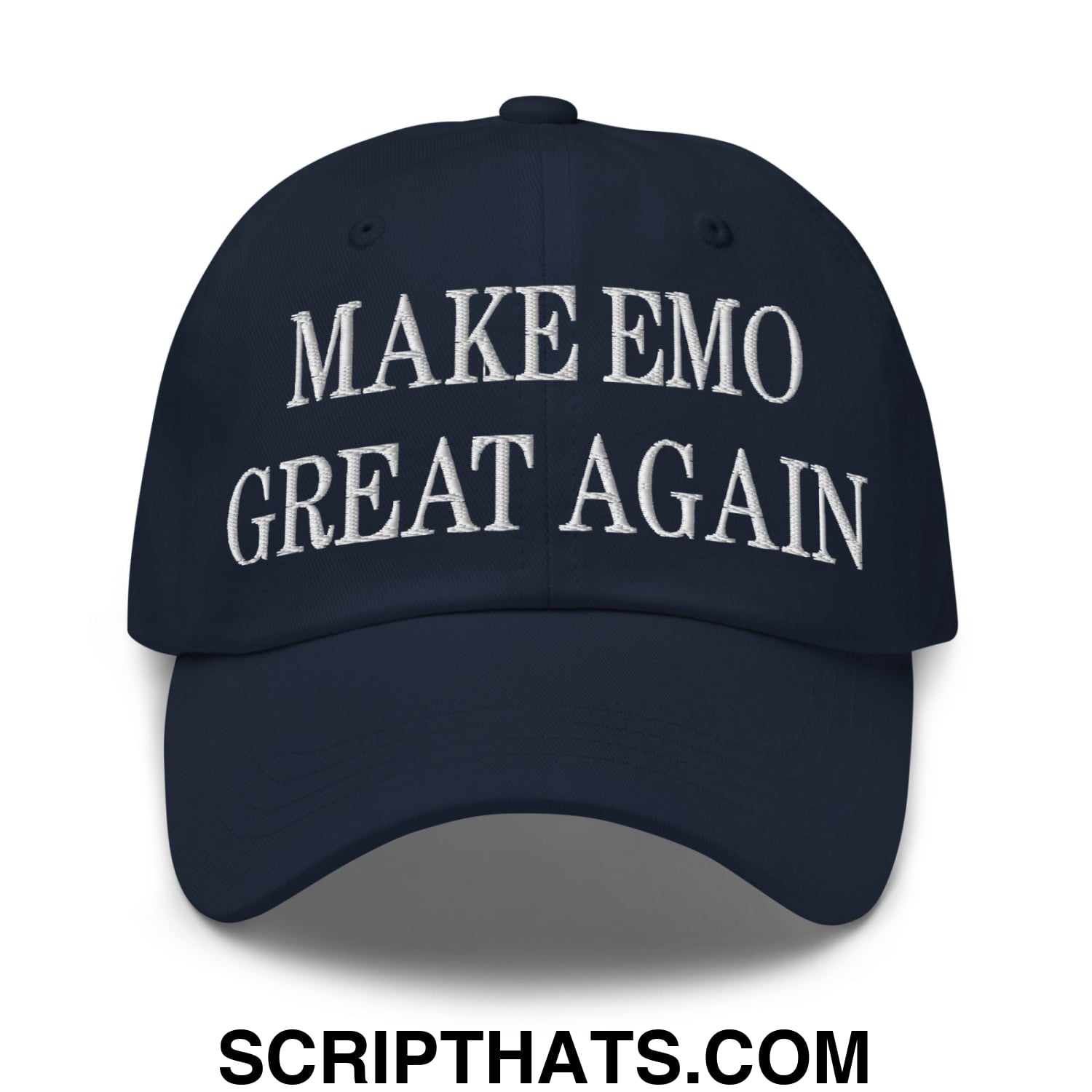 Make Emo Great Again Embroidered Unstructured Dad Hat Navy