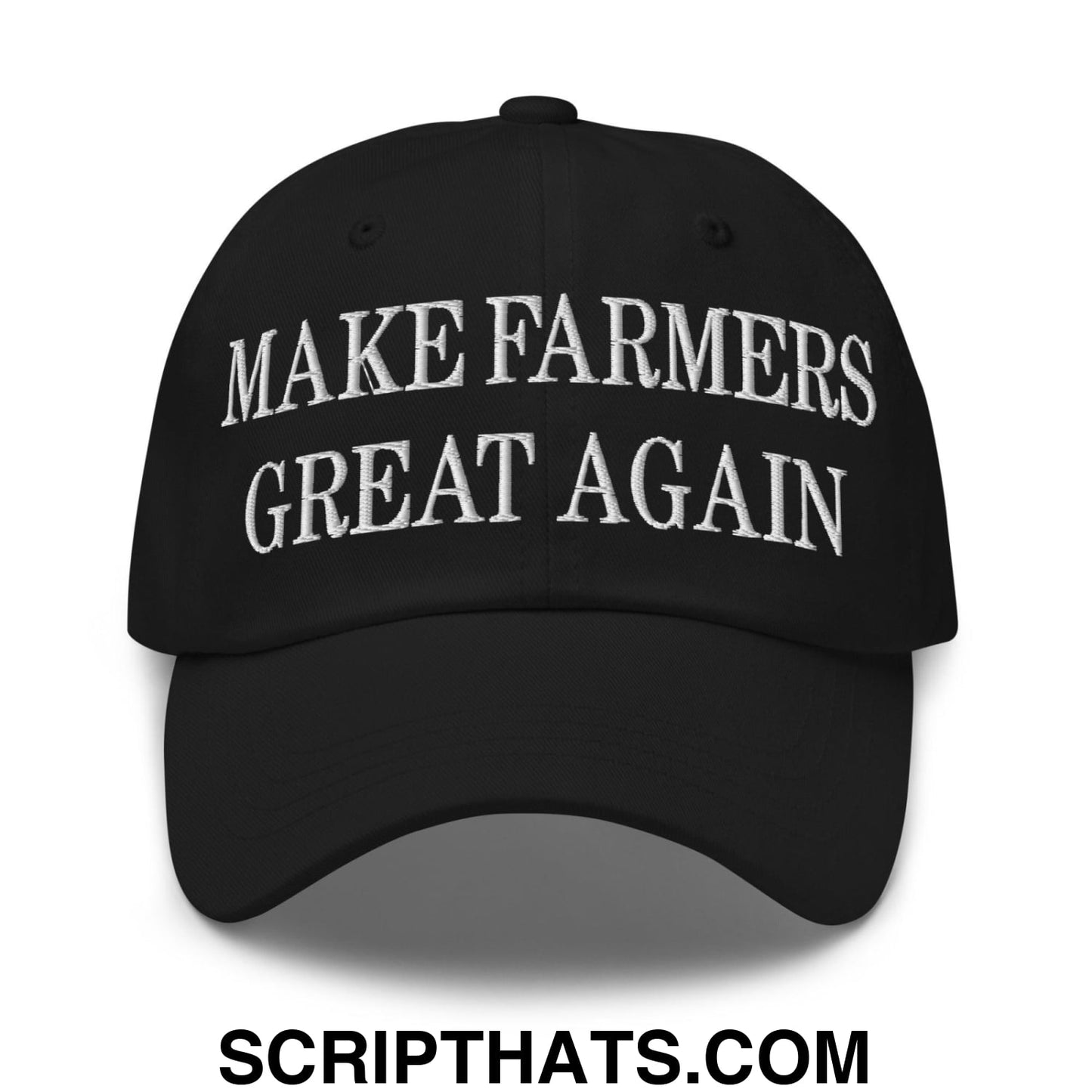 Make Farmers Great Again Embroidered Dad Hat Black