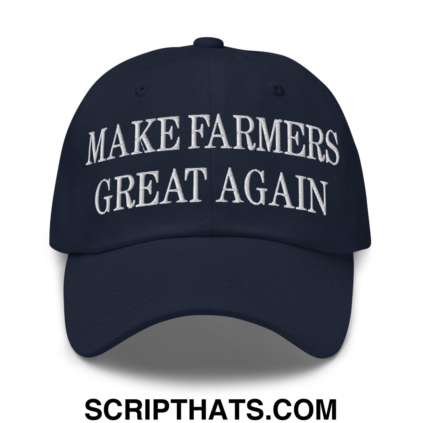 Make Farmers Great Again Embroidered Dad Hat Navy