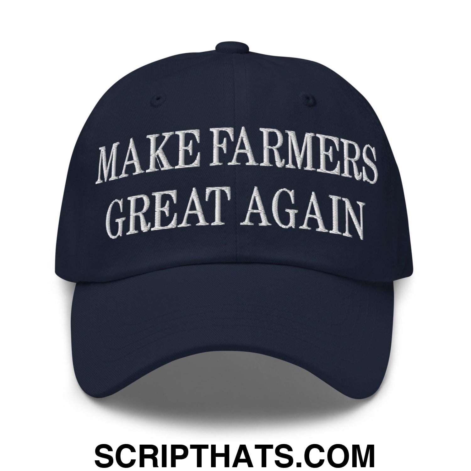 Make Farmers Great Again Embroidered Dad Hat Navy