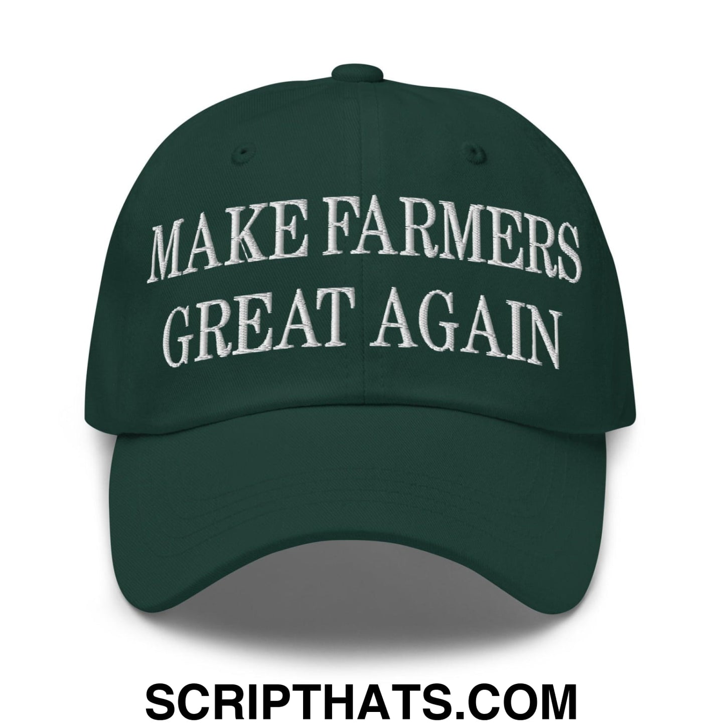 Make Farmers Great Again Embroidered Dad Hat Spruce