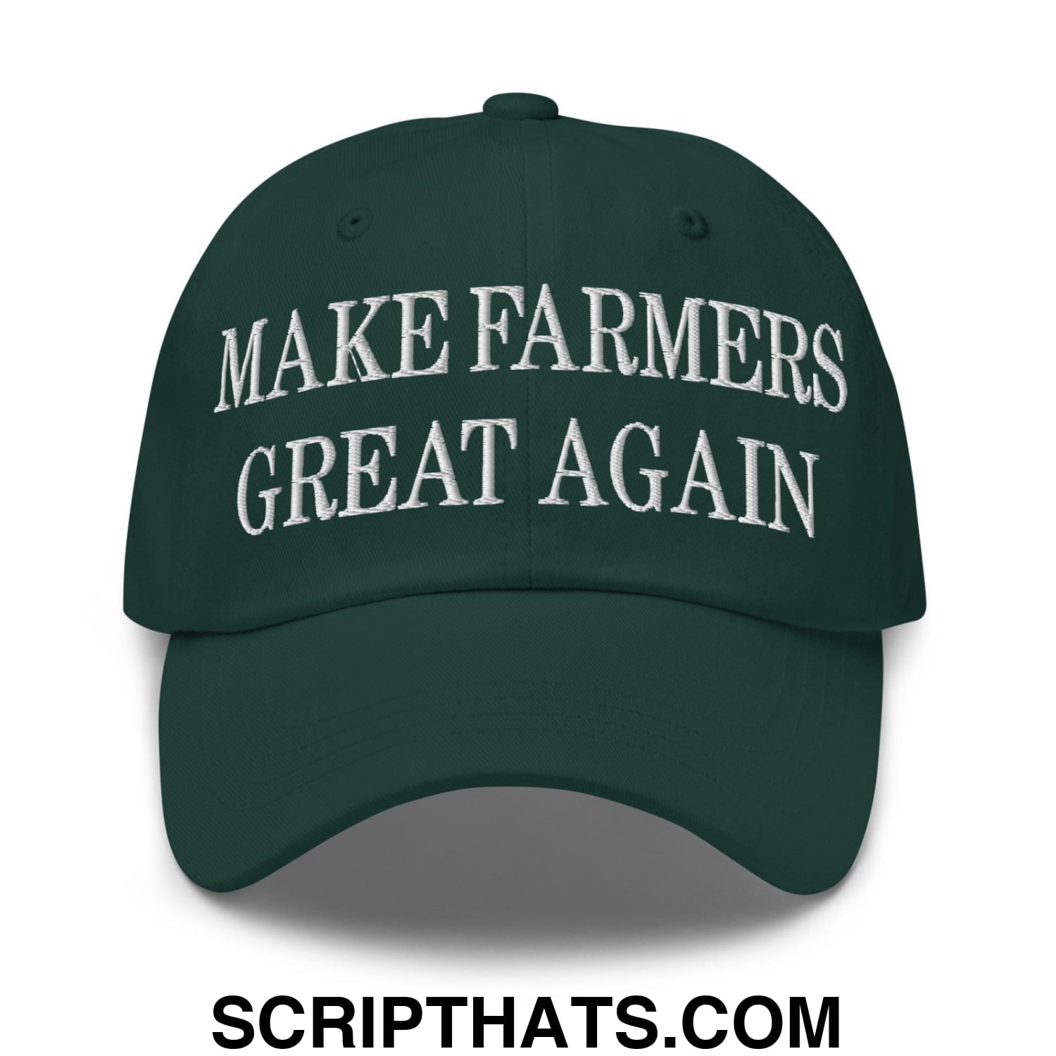 Make Farmers Great Again Embroidered Dad Hat Spruce