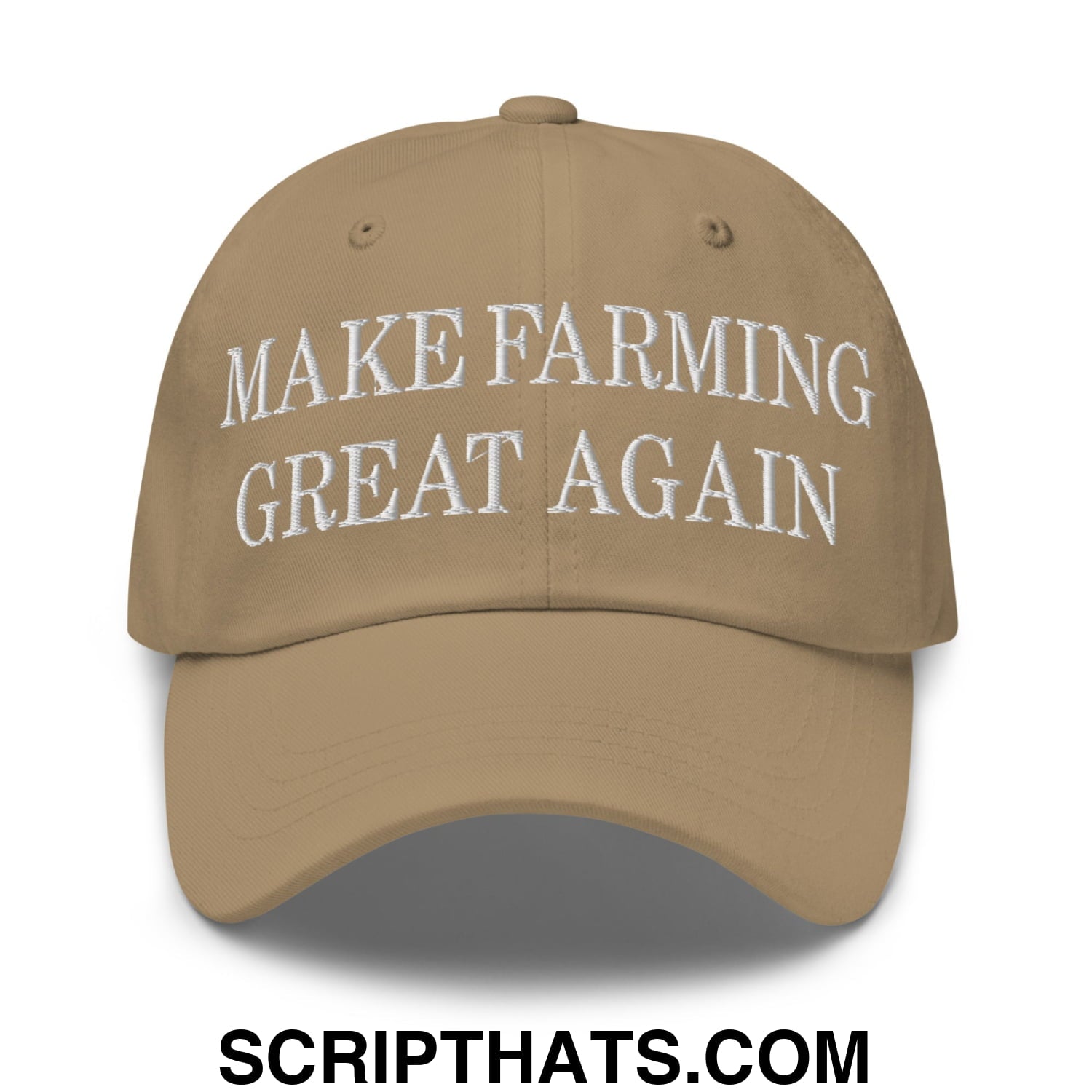 Make Farming Great Again Embroidered Unstructured Dad Hat Khaki