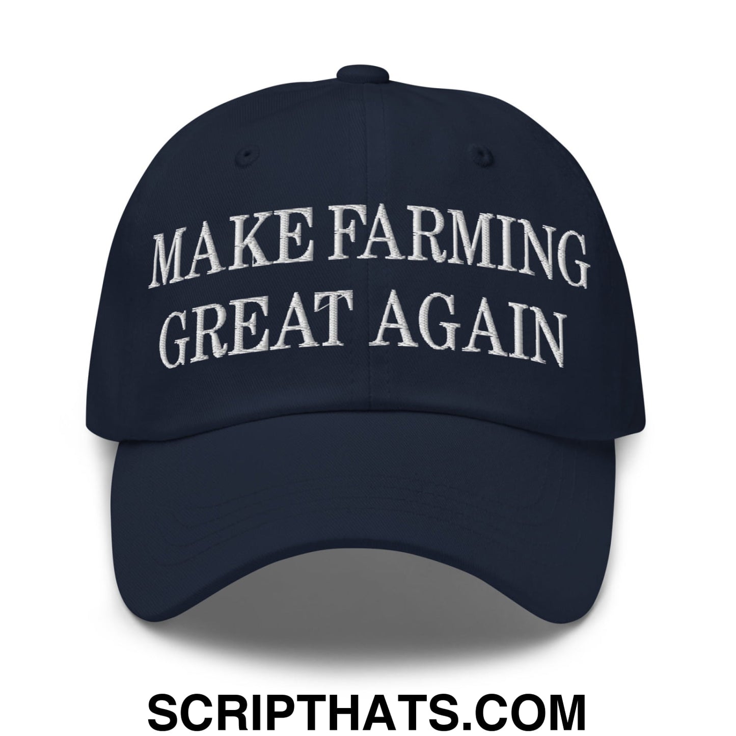 Make Farming Great Again Embroidered Unstructured Dad Hat Navy