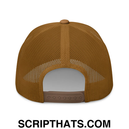 Make Fascism Wrong Again Embroidered Mesh Trucker Hat Caramel