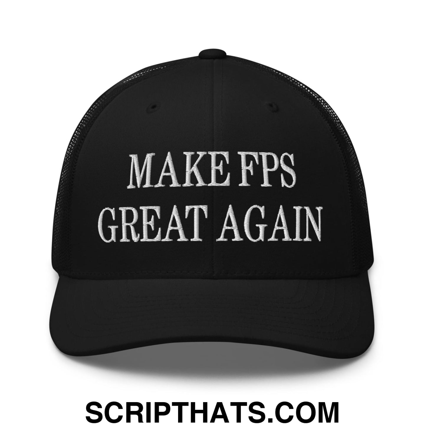 Make FPS Great Again Embroidered Mesh Trucker Hat Black