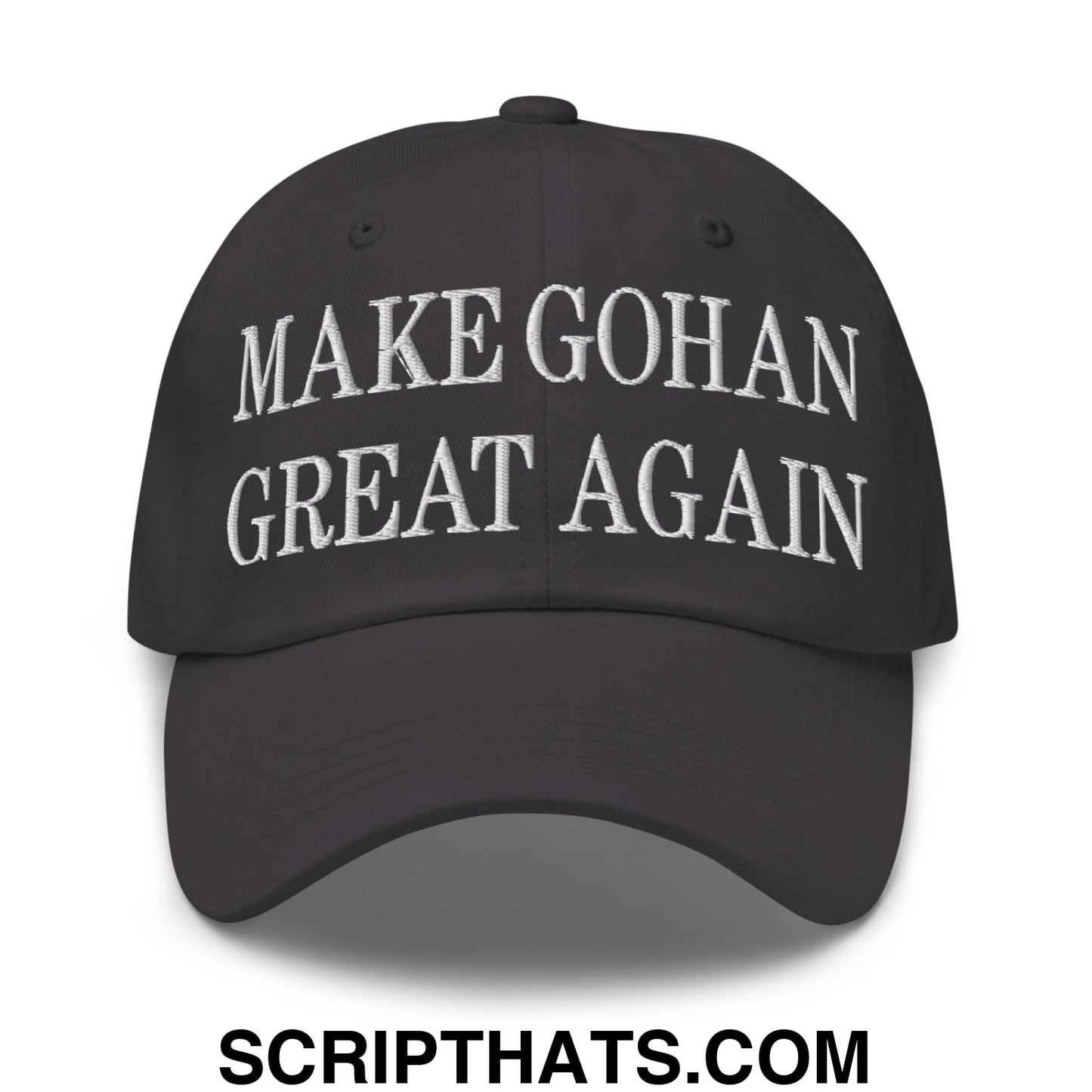 Make Gohan Great Again Embroidered Unstructured Dad Hat Dark Grey