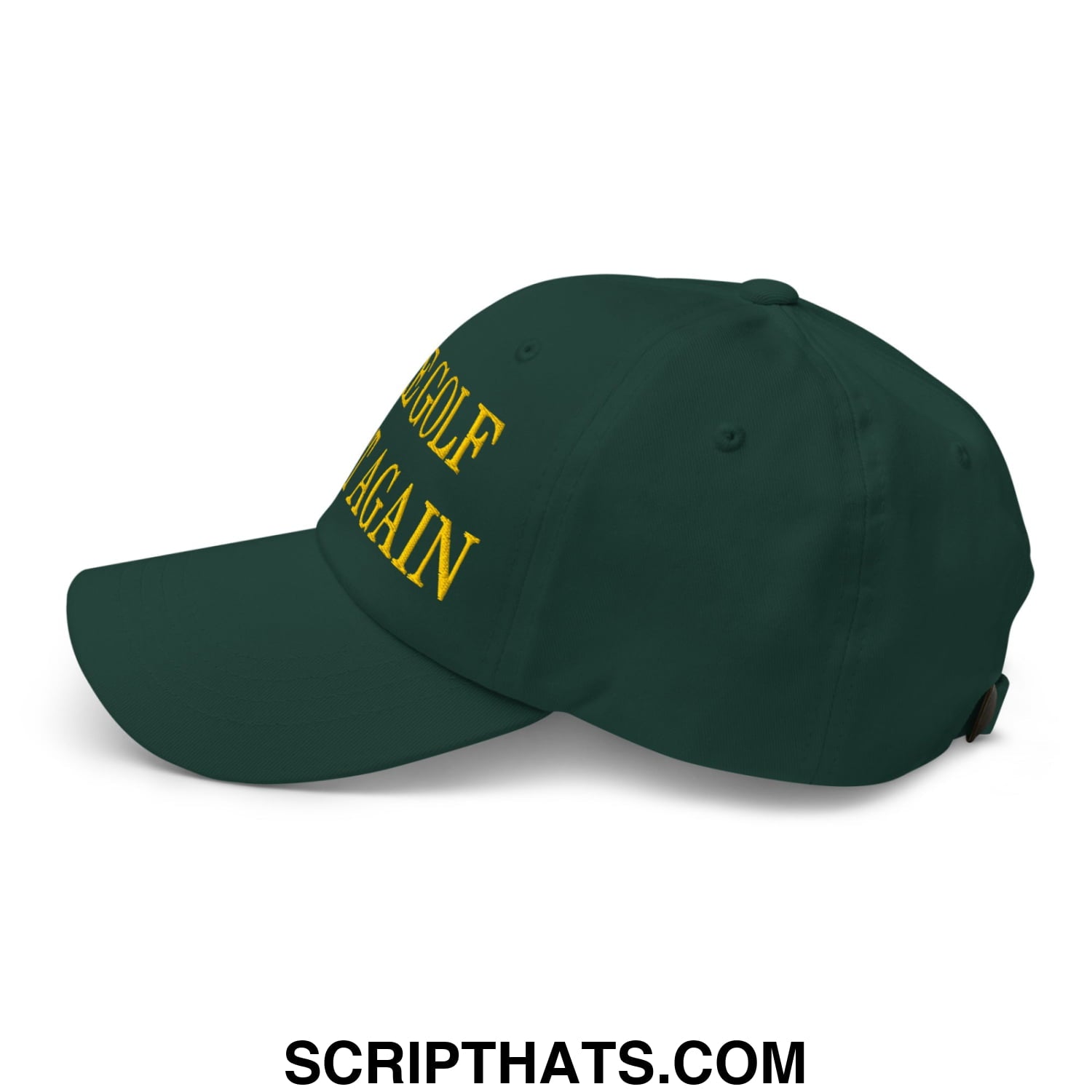 Make Golf Great Again Green Yellow Embroidered Unstructured Dad Hat Default Title