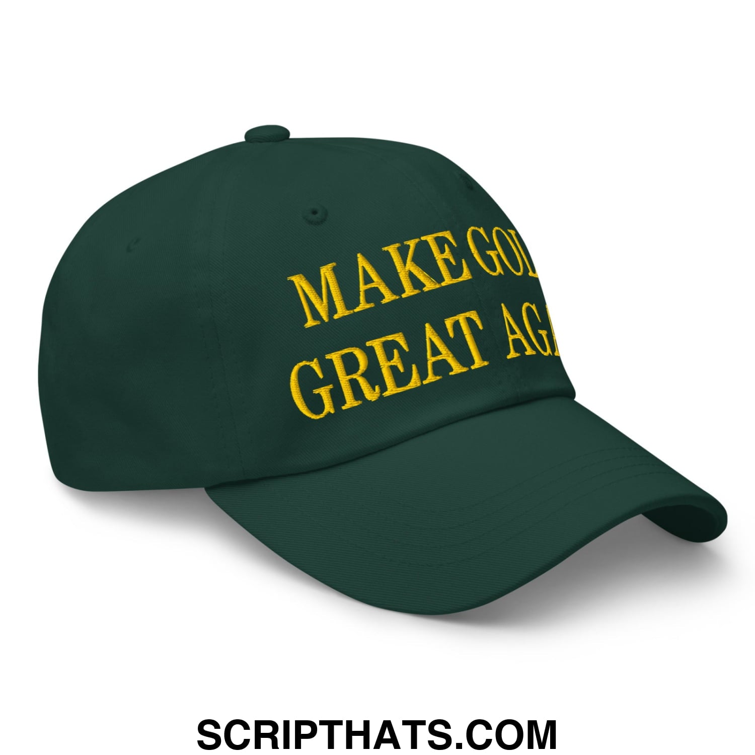 Make Golf Great Again Green Yellow Embroidered Unstructured Dad Hat Default Title