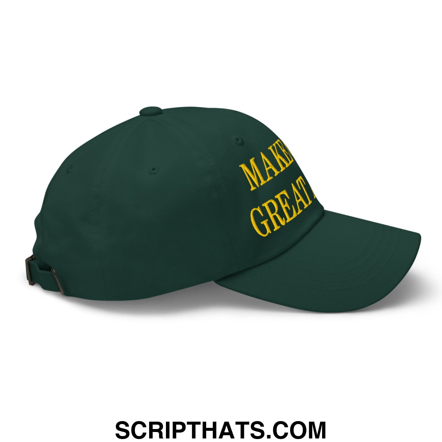 Make Golf Great Again Green Yellow Embroidered Unstructured Dad Hat Default Title