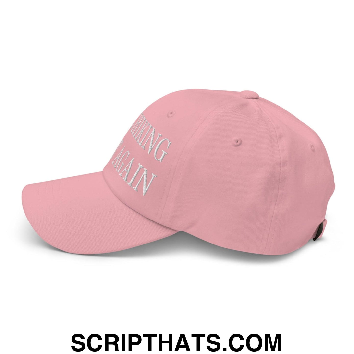 Make Hiking Great Again Embroidered Dad Hat Pink