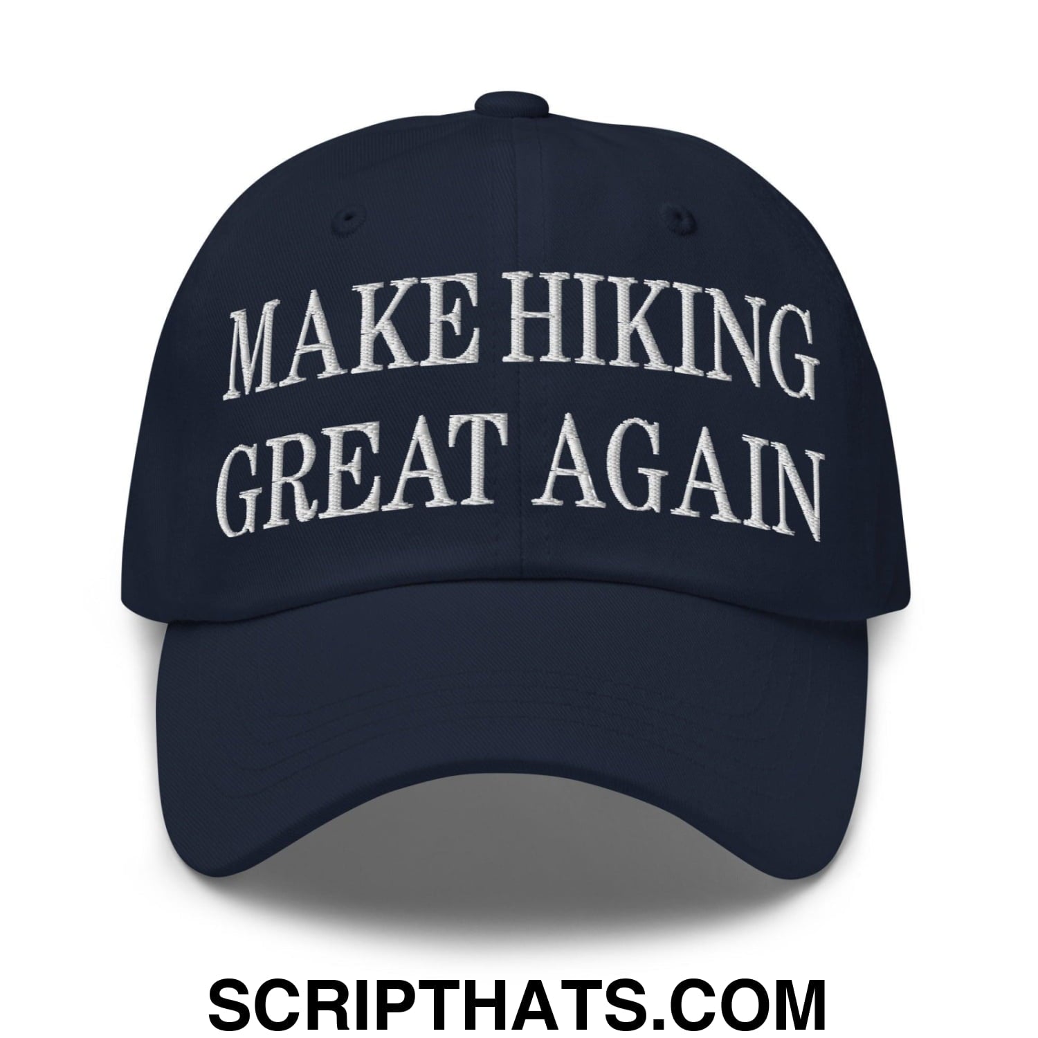 Make Hiking Great Again Embroidered Dad Hat Navy