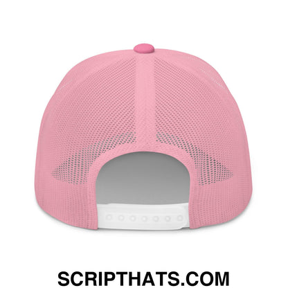 Make Hiking Great Again Embroidered Mesh Trucker Hat Pink