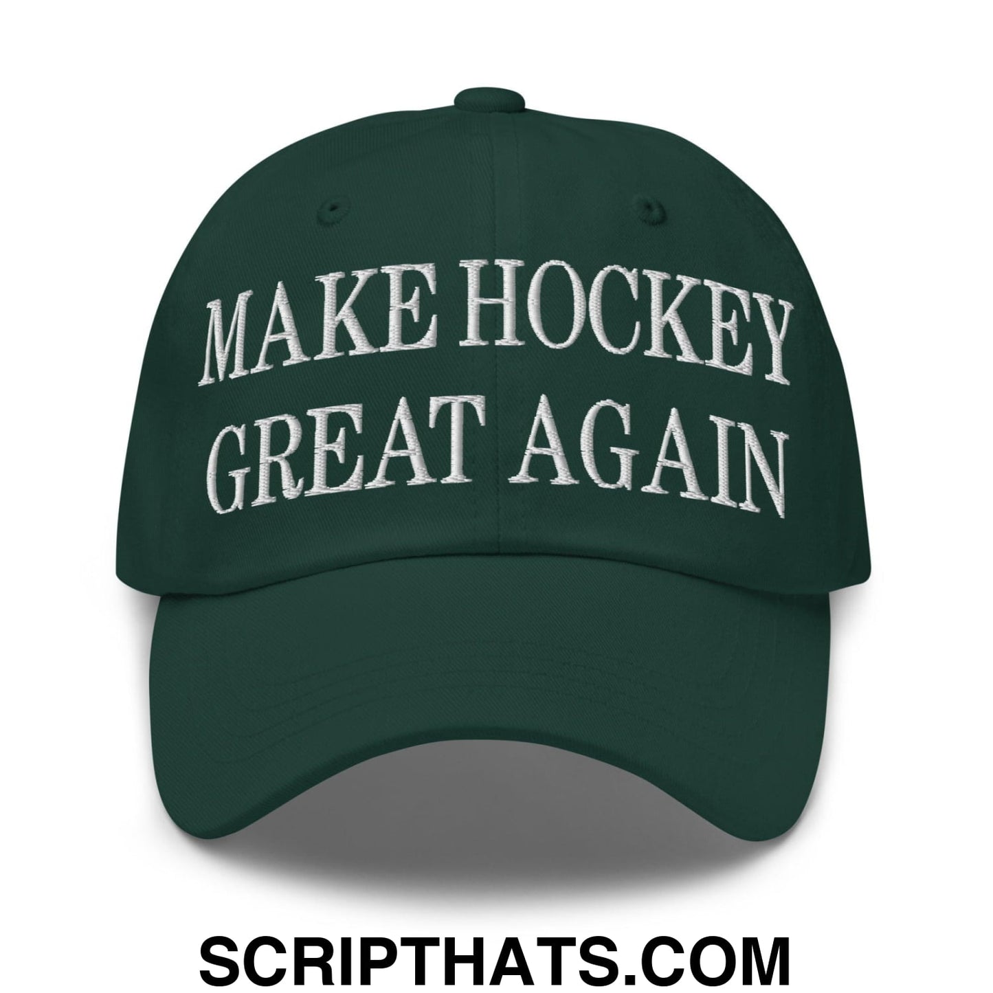 Make Hockey Great Again Embroidered Dad Hat Spruce