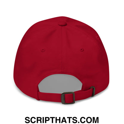 Make Hockey Violent Again Embroidered Dad Hat Cranberry