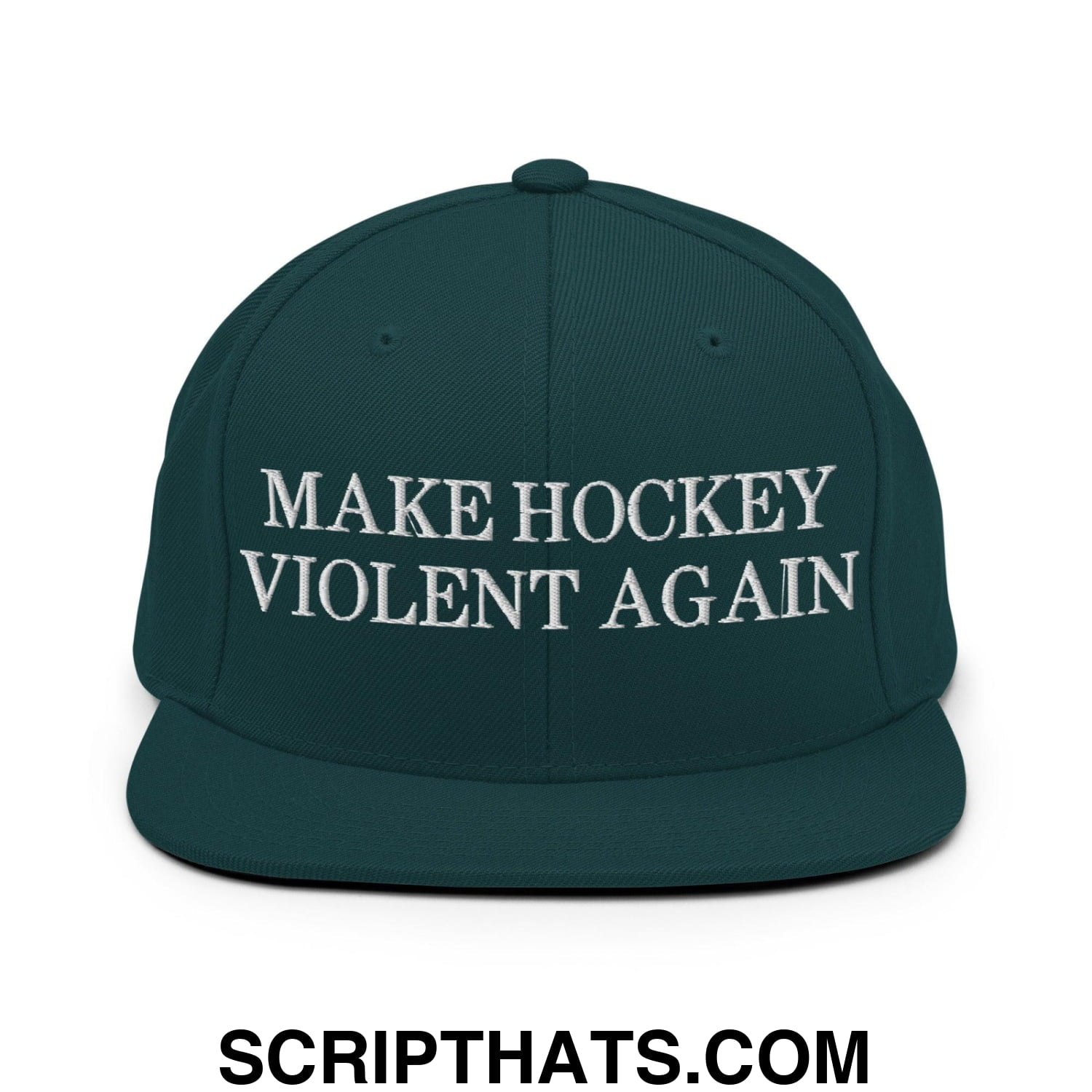 Make Hockey Violent Again Snapback Hat Spruce