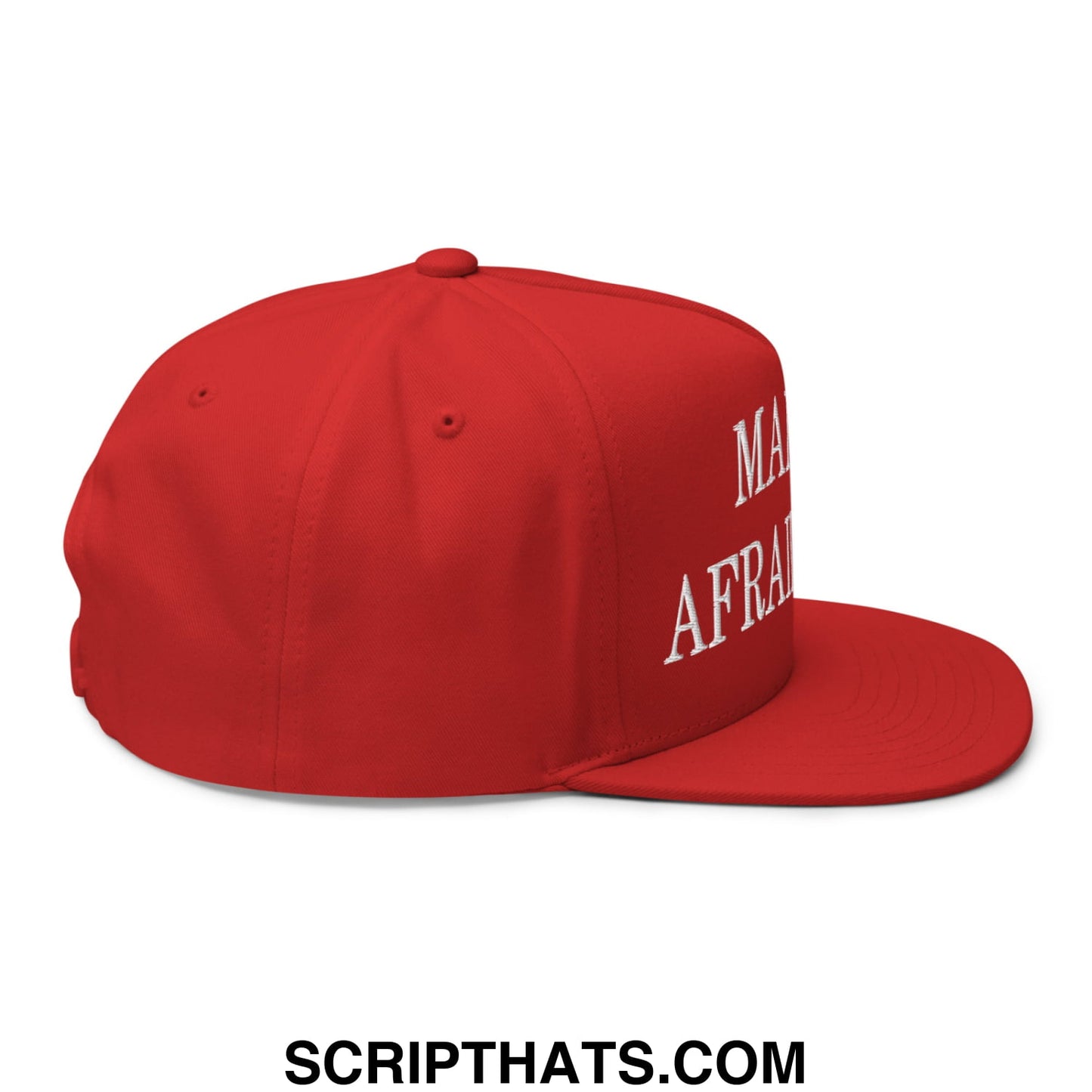 Make ICE Afraid Again Minnesota Flag Embroidered Flat Bill Brim 5 Panel Snapback Hat Red