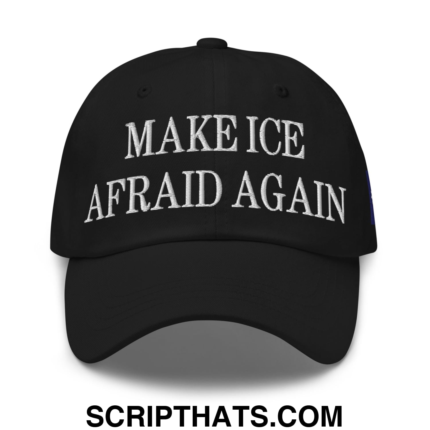 Make ICE Afraid Again Minnesota Flag Embroidered Unstructured Dad Hat Black