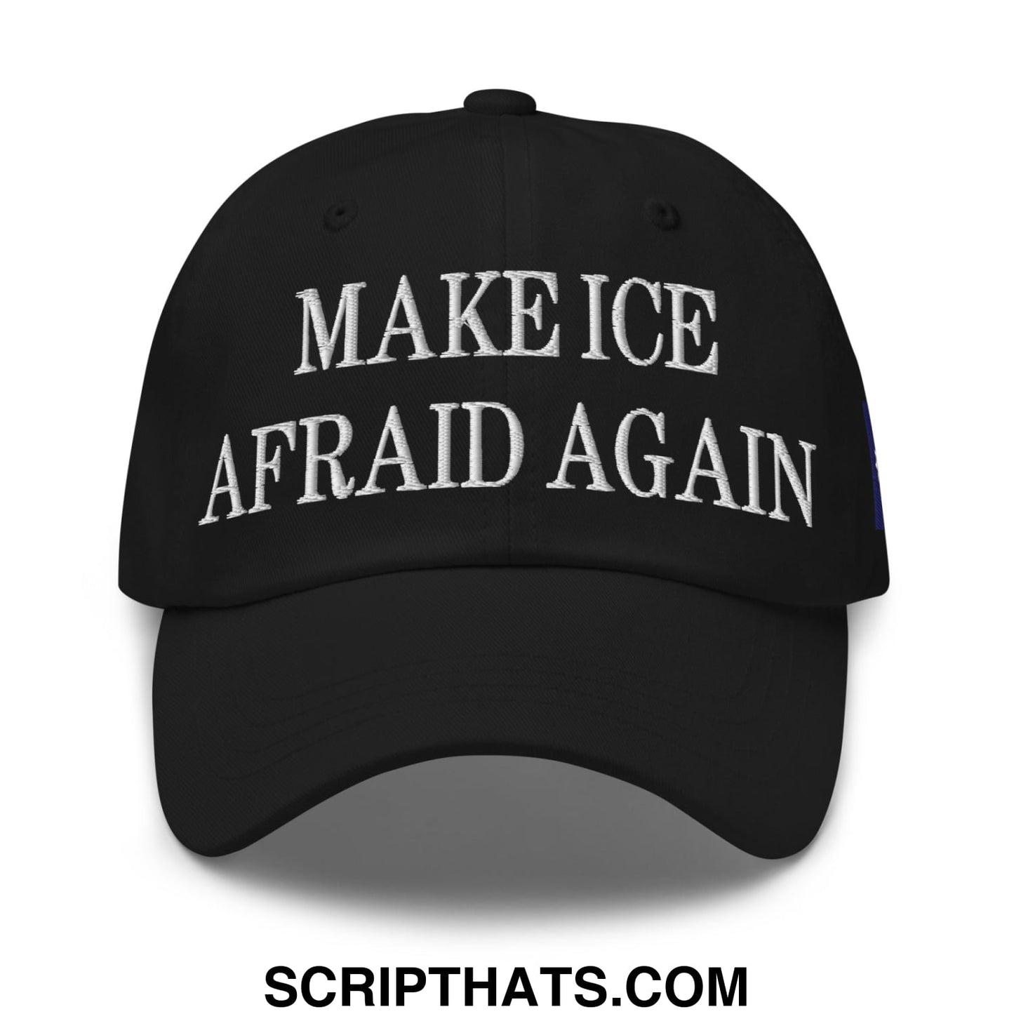 Make ICE Afraid Again Minnesota Flag Embroidered Unstructured Dad Hat Black