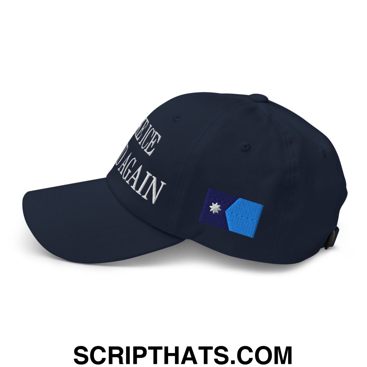 Make ICE Afraid Again Minnesota Flag Embroidered Unstructured Dad Hat Navy
