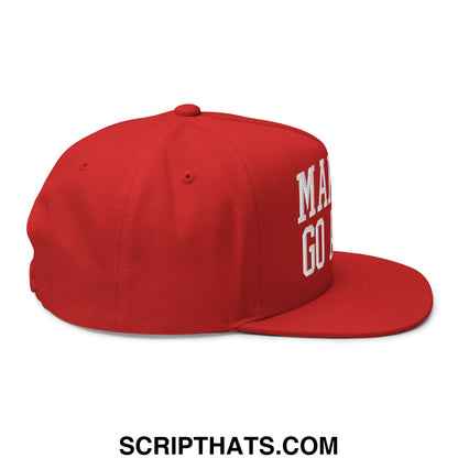 Make ICE Go Away Minnesota Flag Embroidered Flat Bill Brim 5 Panel Snapback Hat Red