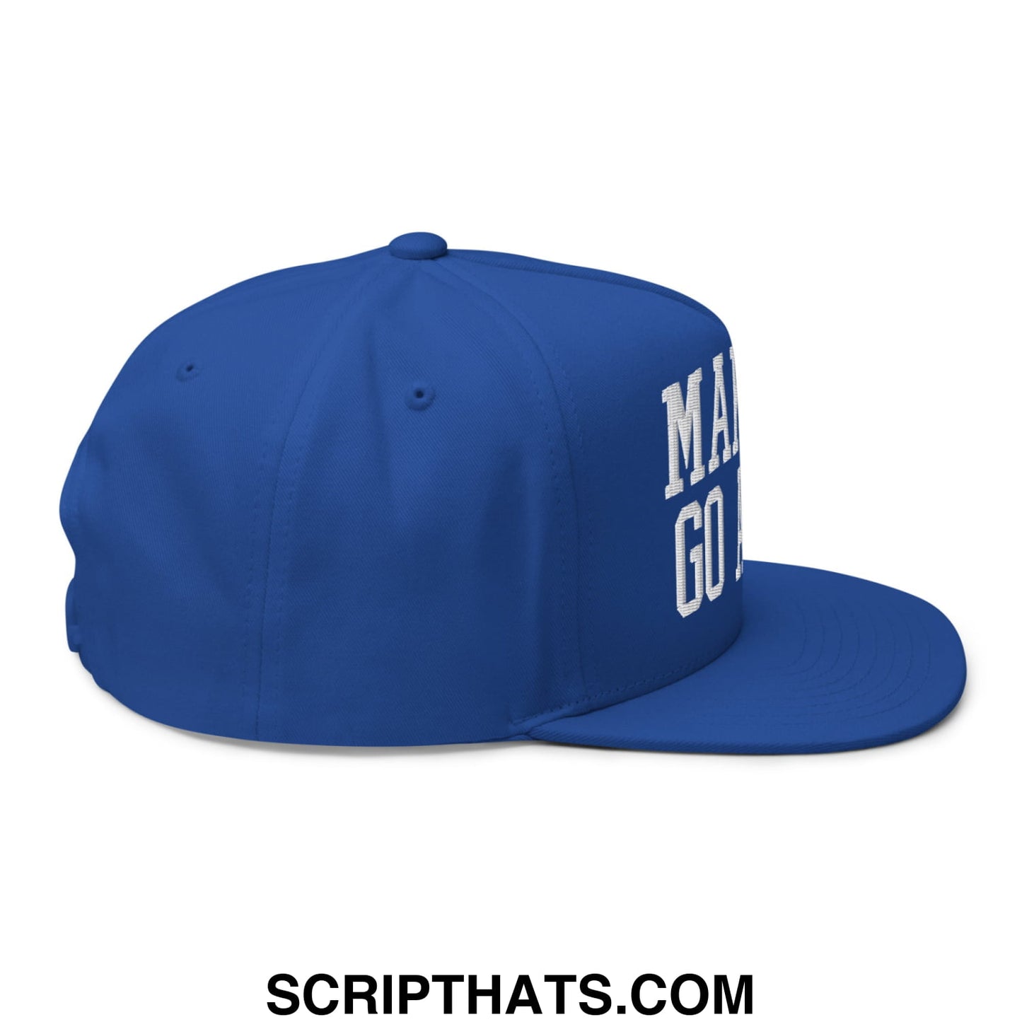 Make ICE Go Away Minnesota Flag Embroidered Flat Bill Brim 5 Panel Snapback Hat Royal Blue